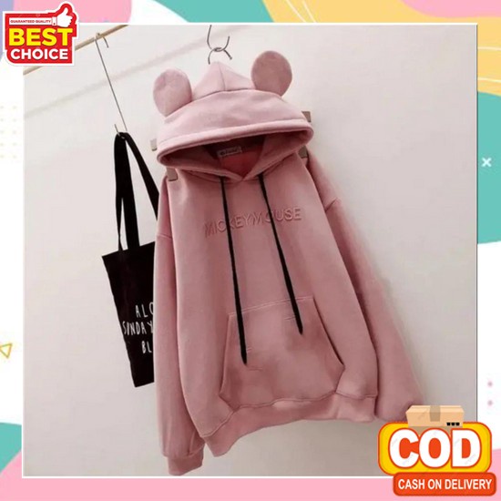 Sweater Cewek Terbaru 2023 Jaket Jumper Kupluk Ootd Kekinian Hodiecewek Remaja Korea Hodiee Keren Sw