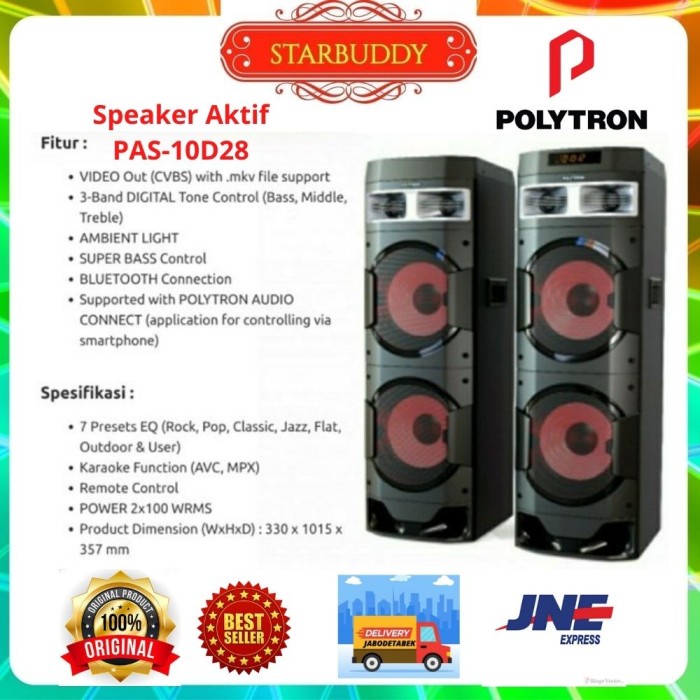 Speaker Audio Polytron Pas 10D28 Pas10D28 Bluetooth