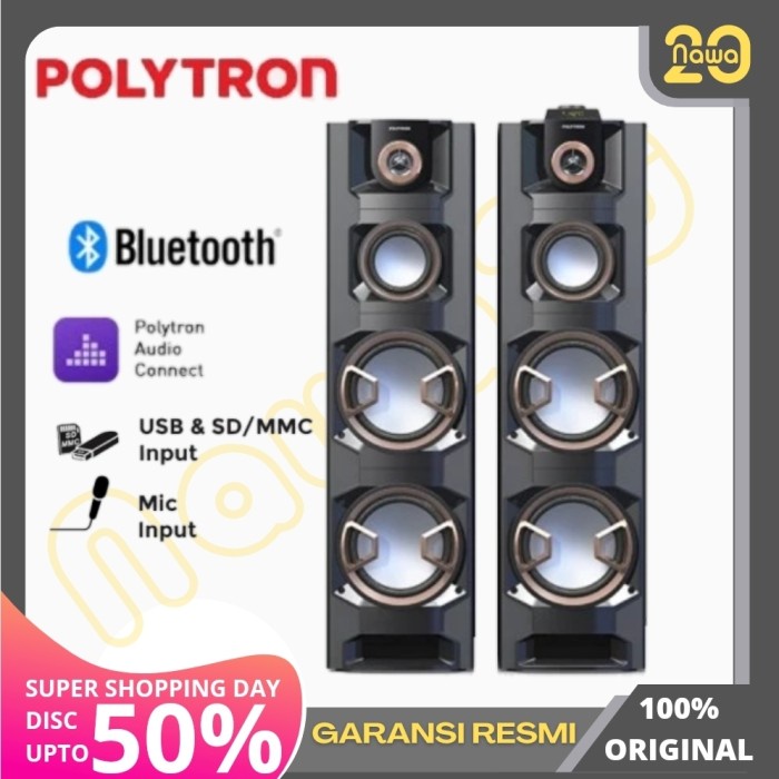 Speaker Polytron Pas 8E28 Audio Aktif Pas8E28 Karaoke Pas-8E28 Salon