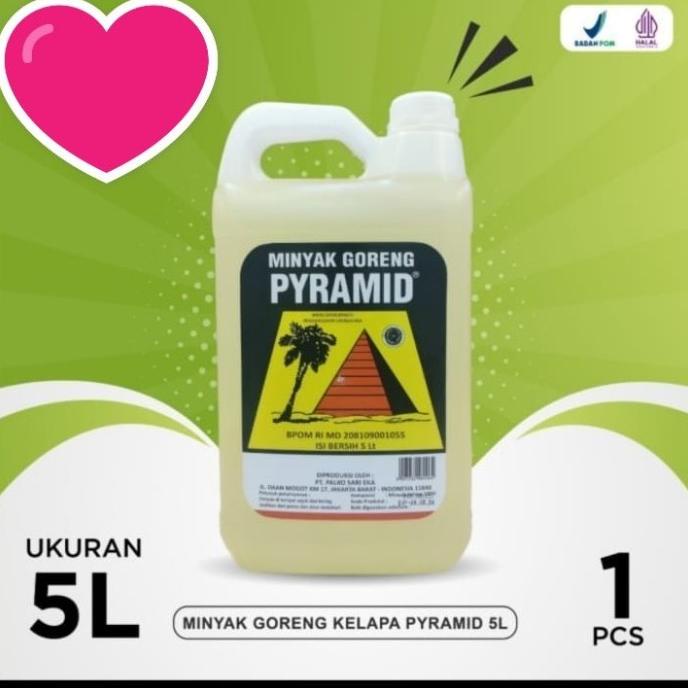

Minyak goreng kelapa Pyramid 5 liter ( Coconut cooking oil)