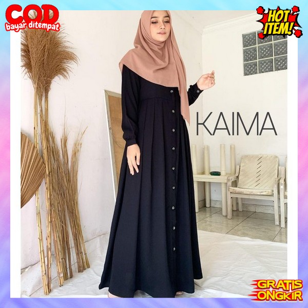 Gsmis Model Baru Simpel Gamis Wanita 2024 Syar'I Muslim Dress Gamia Elegan Maxi Lebaran Terbaru Vira