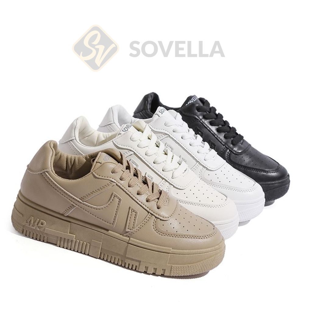 SOVELLA Cyra Sneakers Casual Putih Hitam
