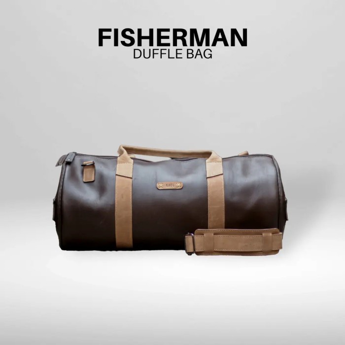 FISHERMAN DUFFLE BAG - Kael Leather Goods - Tas Kulit Asli -Travel Bag