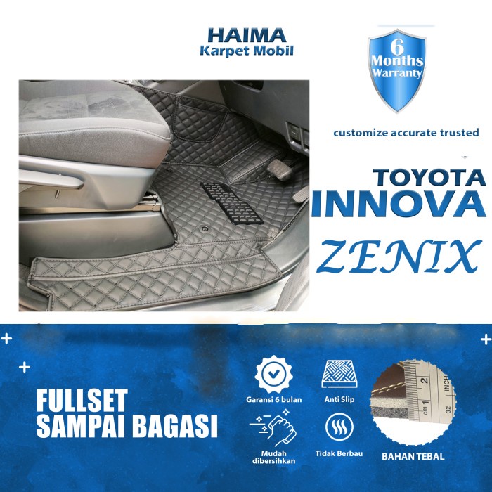 HAIMA KARPET MOBIL TOYOTA INNOVA ZENIX FULLSET BAGASI