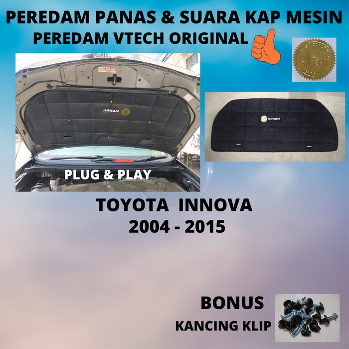 BESTVTECH ORI, PEREDAM PANAS DAN SUARA KAP MESIN INNOVA 2004 - 2015