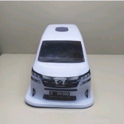 TEMPAT TISSUE UNIK BENTUK MINIATUR MOBIL TOYOTA ALPHARD DEKORASI MOBIL