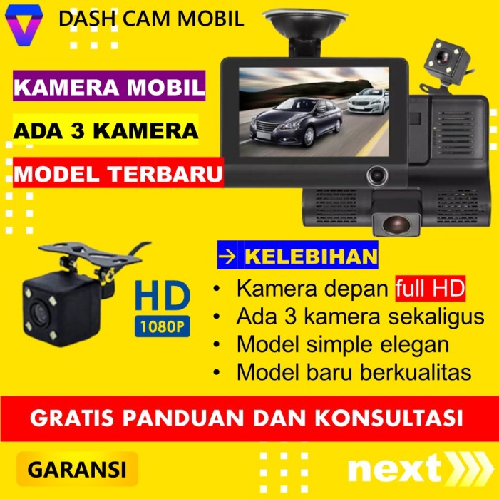 DASH CAM DASHCAM MOBIL KAMERA DEPAN BELAKANG MOBIL KAMERA MUNDUR JS158