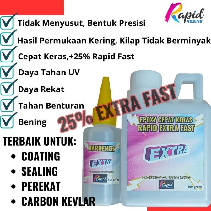 (:(:(:(] Resin Epoxy Extra Cepat Keras Fast Curing Carbon Fiber Kevlar Composit
