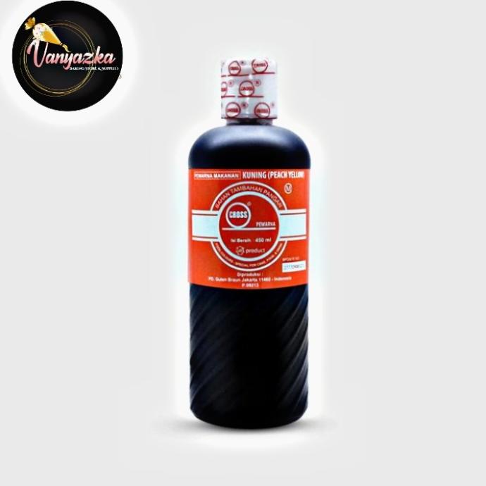 

Pewarna Makanan Halal Cross Peach Yellow/Kuning Peach 450ml