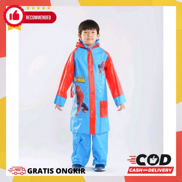Jas Hujan Kid'S Karakter Lucu Js Hyjan Setelan Ansk Jaz Hujan Anak Mantol Premium Snak Jumsuit Fashi
