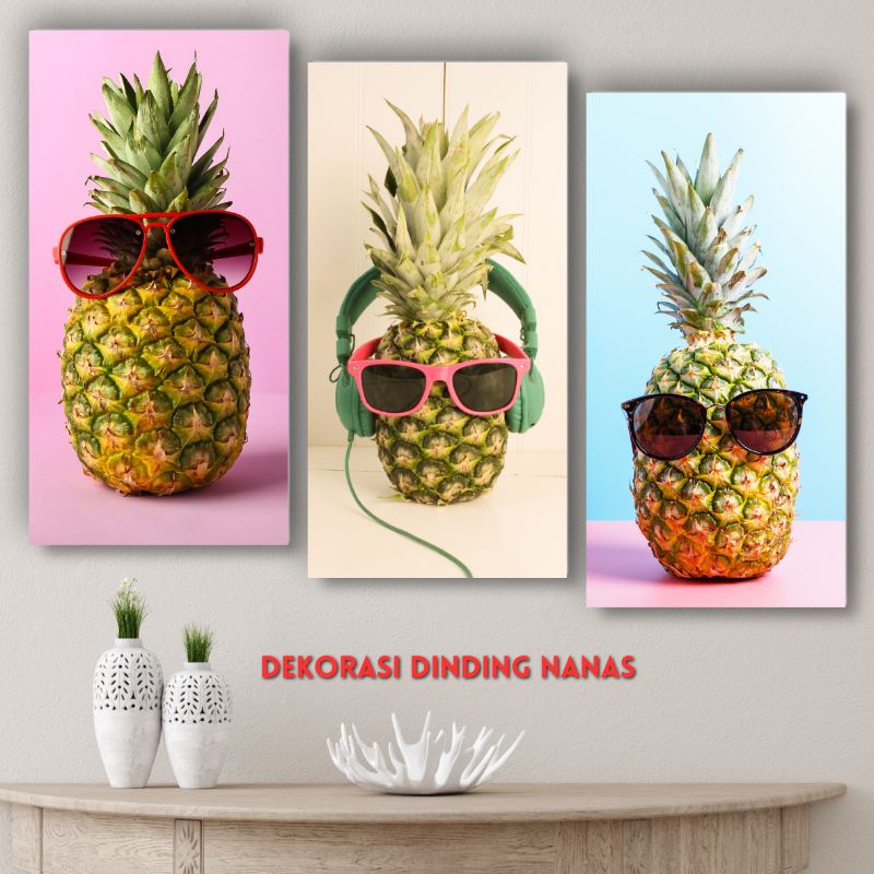Dekorasi dinding / hiasan dinding buah segar / dekorasi dinding bingkai MDF /  pajangan dinding tema