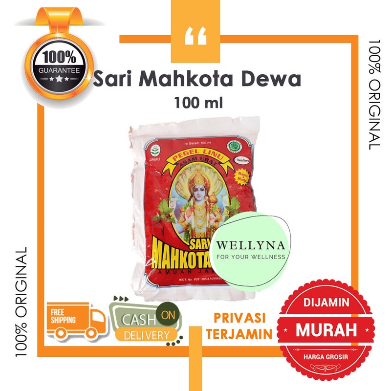 Jamu Sari mahkota dewa cair plus madu isi 5 sachet untuk pegal linu asam urat & menjaga kesehatan