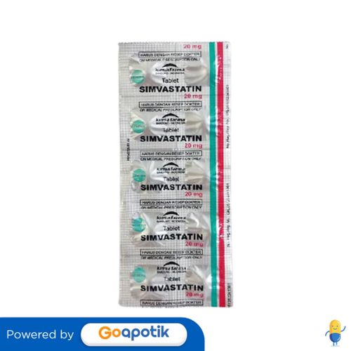 SIMVASTATIN 20 MG KIMIA FARMA STRIP 10 TABLET