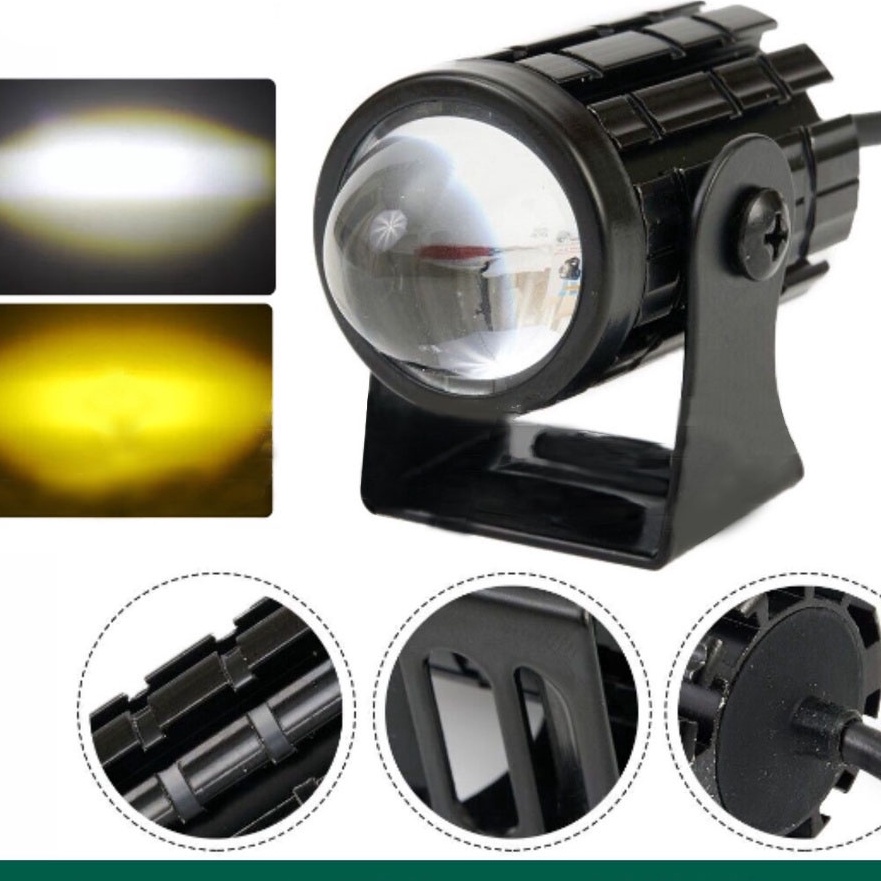 Kualitas Dijamin (1 pcs）Lampu Tembak Laser Led Mini 2 Warna - Lampu Tembak Sorot Foglamp Mini D2 Las