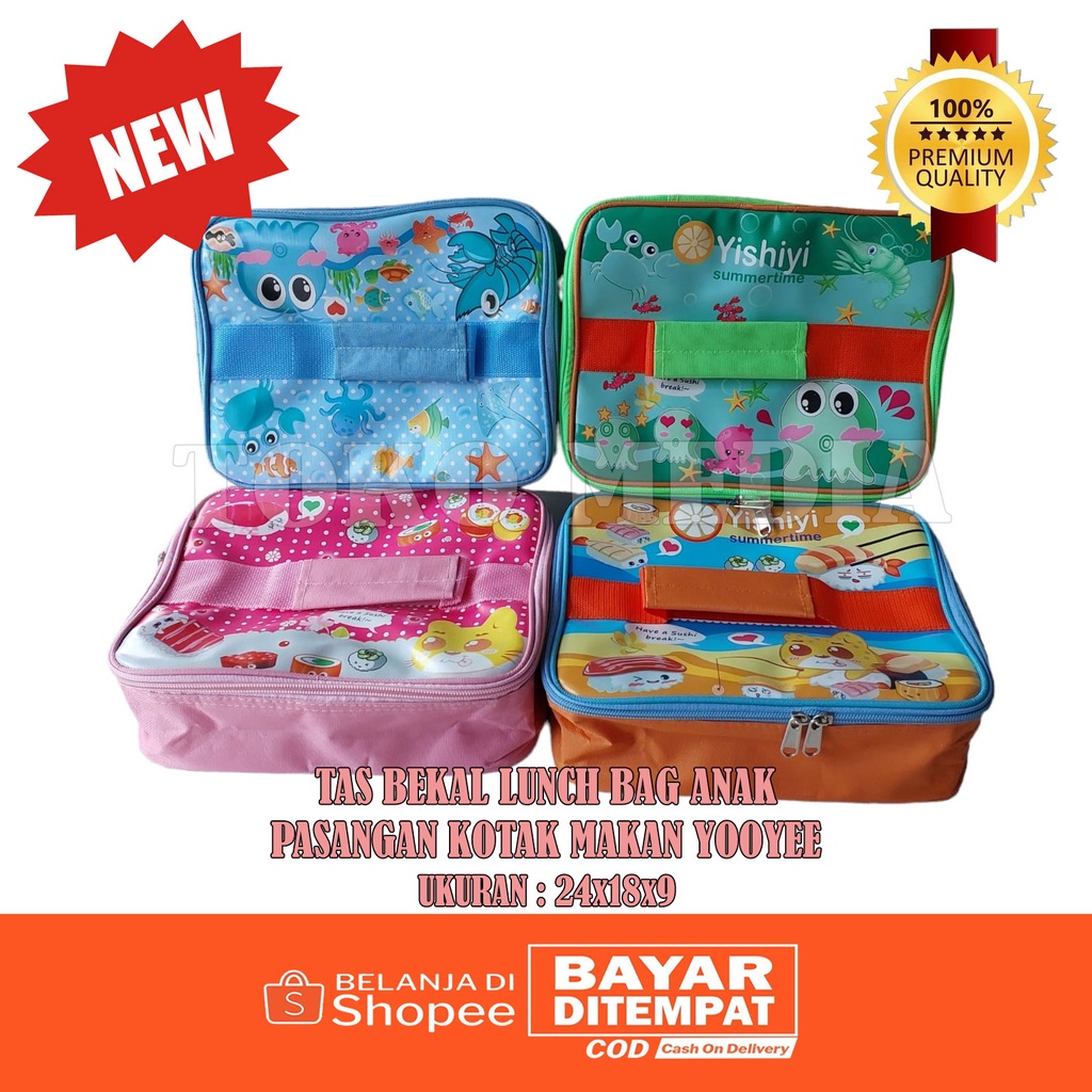  Tas Bekal Lunch Bag Alunium Foil Pasangan Tempat Makan Yooyee
