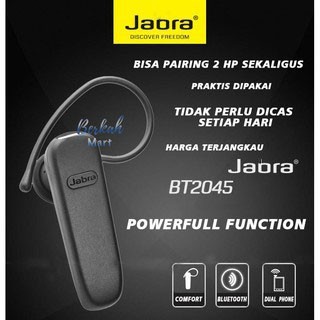 Headset bluetooth BT2045 WIRELESS MONO HANDSFREE NOT JABRA C1T2 Headset Hetset Hensed Hengset Trendy