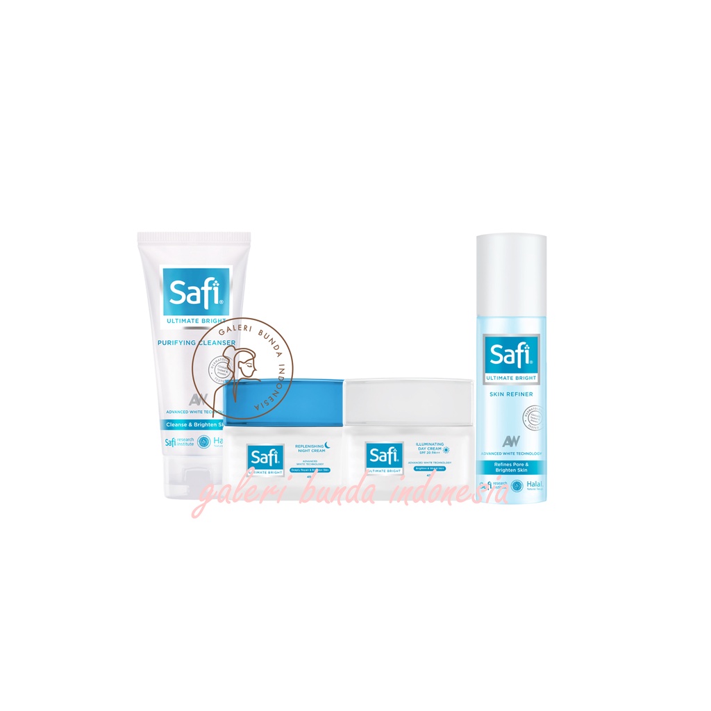 Paket Safi Ultimate Bright 4 Pcs untuk Kulit Normal Berminyak
