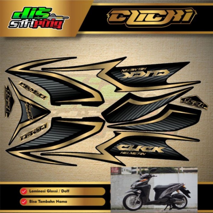 STRIPING VARIO 125 OLD 2012 BLACK GOLD VARIASI