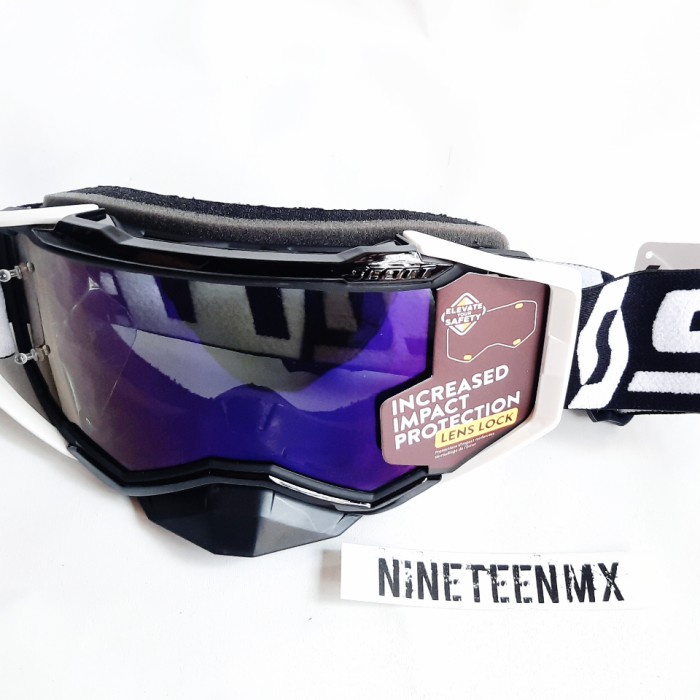 GOGGLE CROSS SCOTT PUTIH HITAM FULLSET
