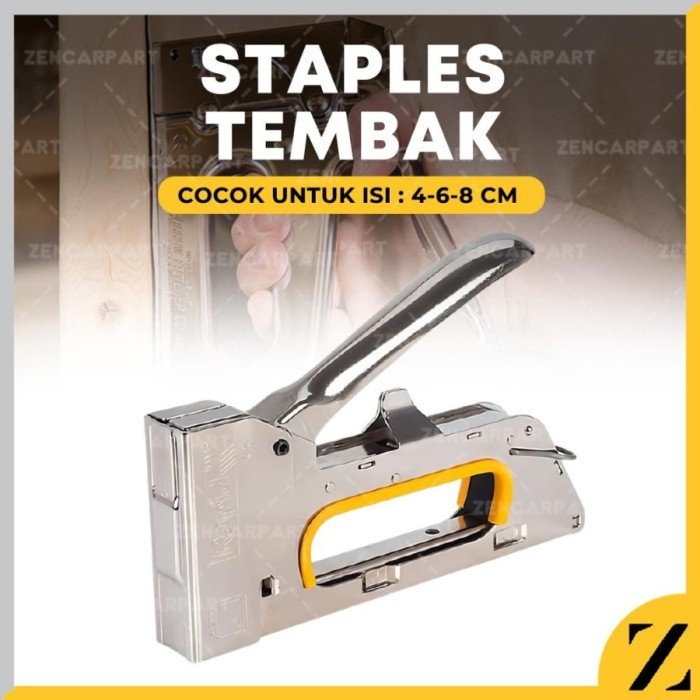 

Staples TEMBAK Steples Jok Kulit Stapler Stepler Hekter 3in1 4 6 8 mm