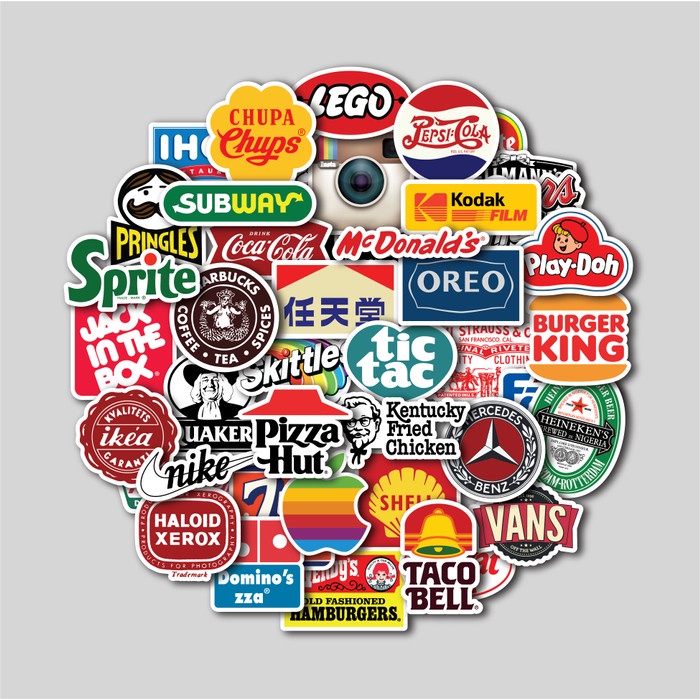 

Terlaris Sticker Pack Old Retro Logo Stiker Tumbler Laptop Koper Helm