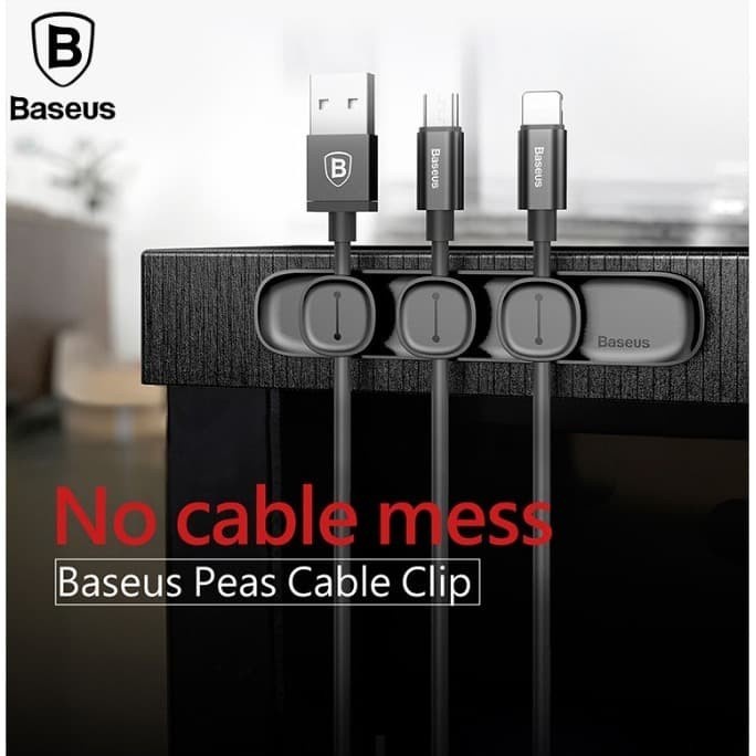 

Baseus Peas Cable Clip Magnetic Penjepit Kabel Organizer Holder Meja