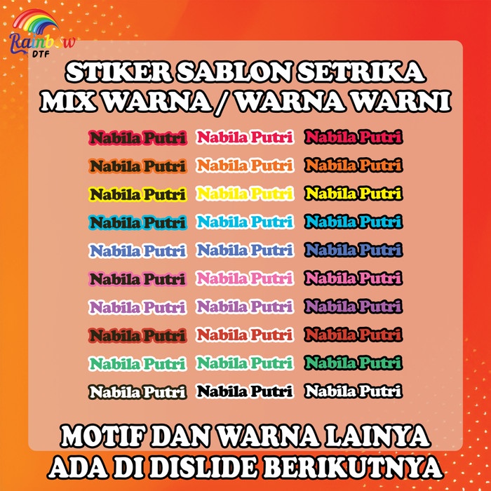 

Terlaris Sticker Label Nama Baju Anak Custom Untuk Shall/Kacu/Topi/Baju/Seragam