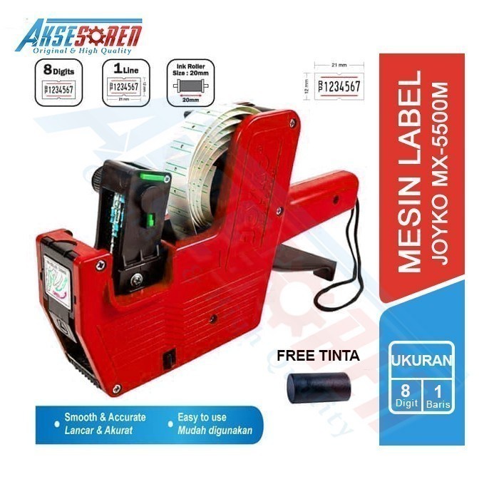 

Terlaris Mesin Label Harga Joyko [Mx-5500M] / Alat Cetak Lebel 1 Line Baris