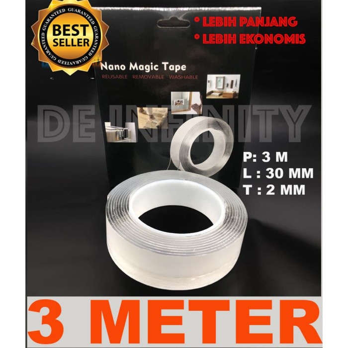 

NANO MAGIC DOUBLE TAPE BENING ACRYLIC 3M X 30MM TAHAN AIR