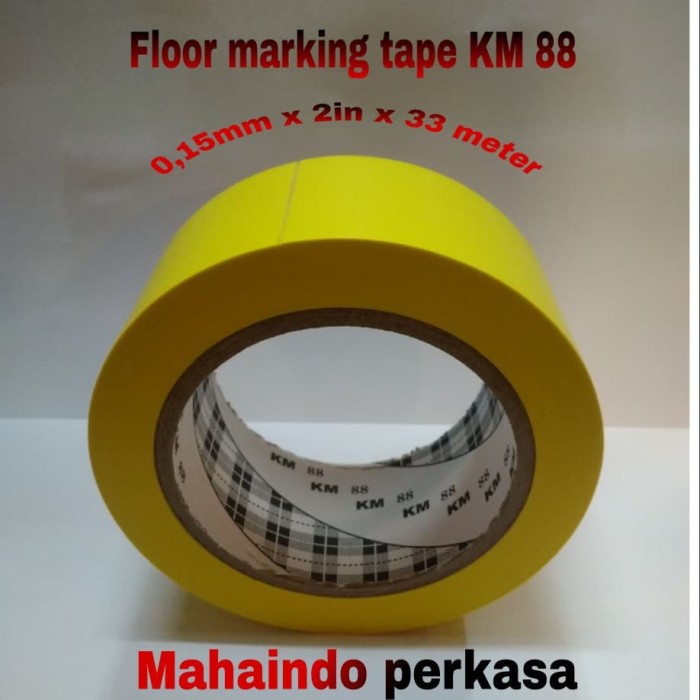 

Floor marking tape KM Lakban lantai kuning 2"x 33 meter