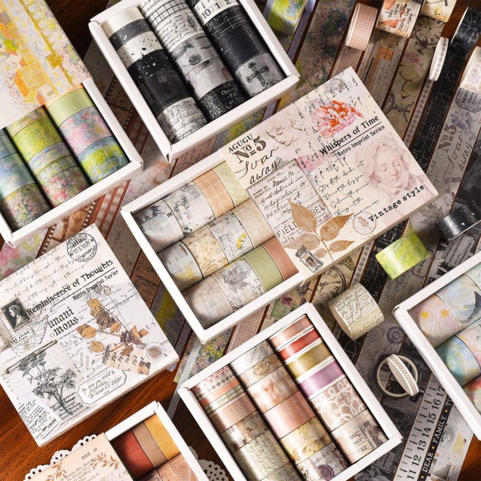 

ic] 20 roll masking washi tape classic aesthetic vintage diy dekorasi