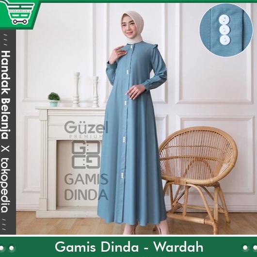 BAJU GAMIS DINDA GUZEL PREMIUM POLOS BAHAN KATUN TOYOBO ORIGINAL GUZEL