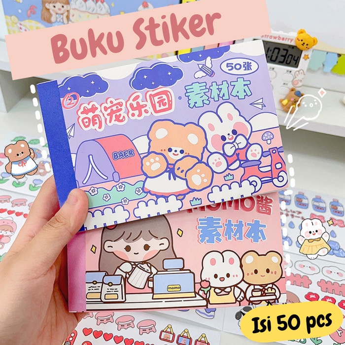 

Terlaris Sticker Book Set Buku Stiker Lucu Hiasan Dekorasi Buku Diary St0067