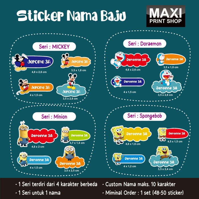 

Terlaris Stiker Nama Baju / Stiker Dtf / Stiker Kain Tinggal Setrika 2