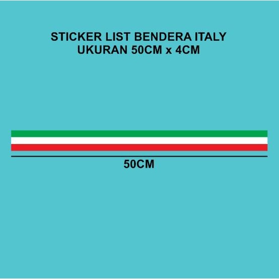 

Cutting Sticker List Bendera Itali Panjang 50Cm Lebar 4Cm Italy Italia