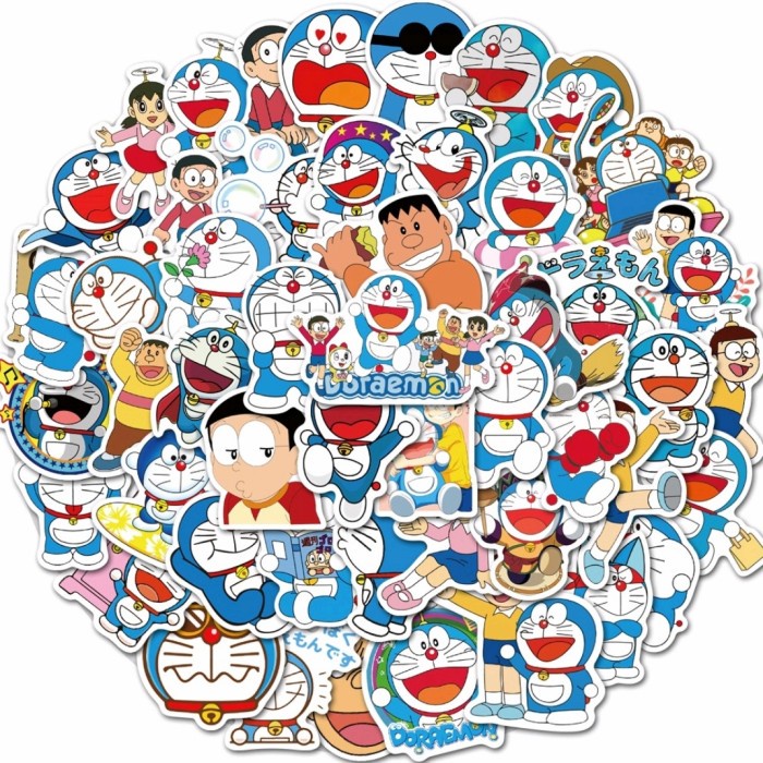 

50 Pcs Sticker Doraemon Stiker Anti Air