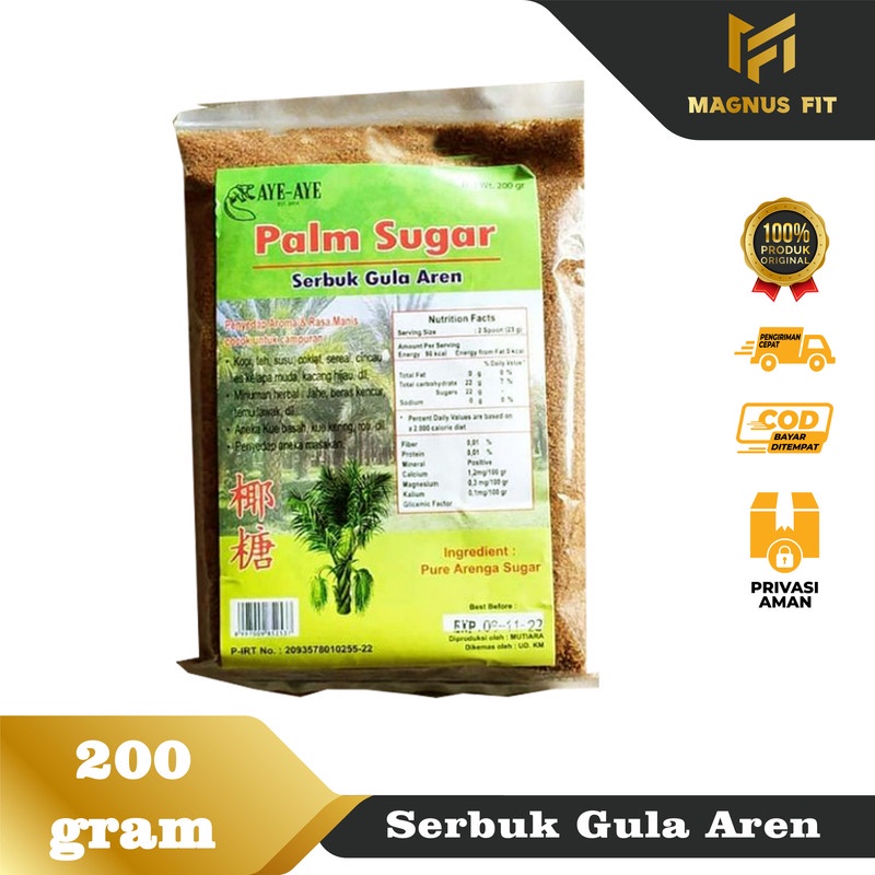 

Gula Aren Bubuk Palm Sugar Gula Semut 200 gram aye aye