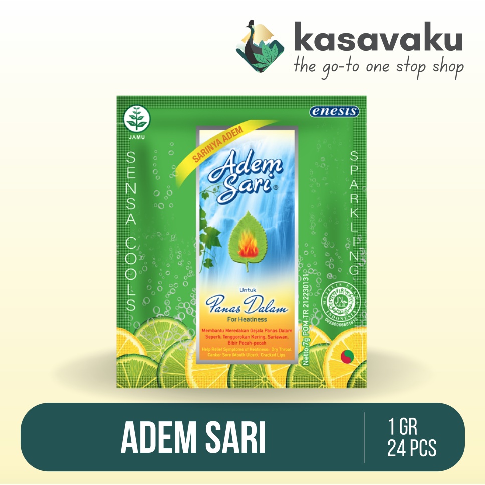 

Adem sari sachet 1 gram - 1 pack isi 24 pcs