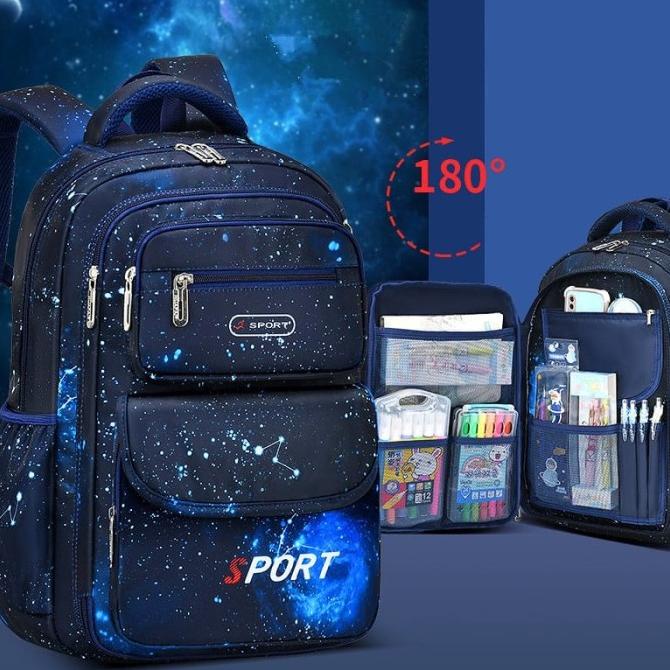 Tas Ransel Sekolah Anak Laki Laki SD Anti Air Impor, Tas SD TA015