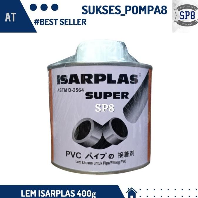 Kualitas terbaik] Lem ISARPLAS Kaleng 400gr / Lem Pipa ISARPLAS Original