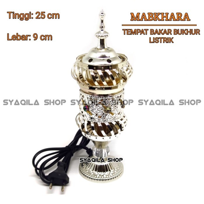 Adealines- Tempat Bakar Bukhur Pembakaran Dupa Gahru Elektrik Mabkhara Incense
