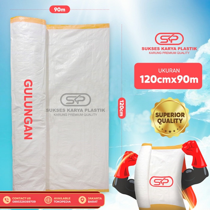 

Bestseller Karung Bagor Lis 1 Oren Plastik 1 Roll 120 Cm X 90 M Kualitas Superior