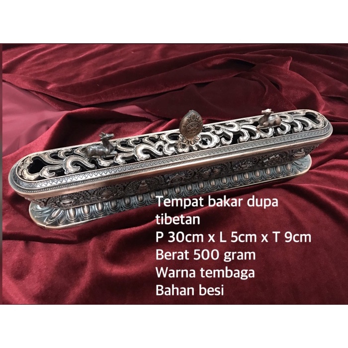 Adealines- Tempat Bakar Dupa Tibetan (Emas, Hitam & Tembaga)