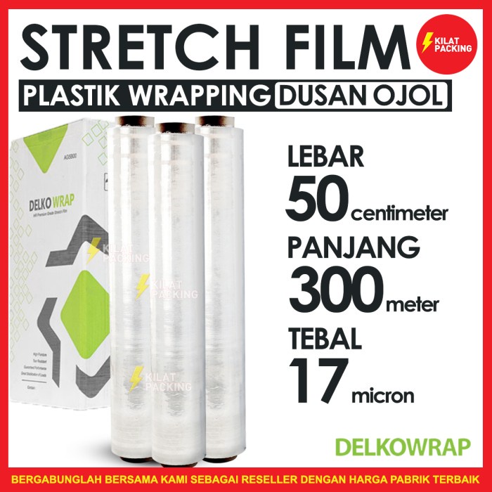 

Bestseller Stretch Film Bening 50 Cm X 300 M Plastik Wrapping 1 Dus Ojol