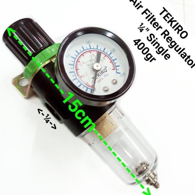 +++++] TEKIRO 0.25 Inch Single Air Filter Regulator - Filter Udara Kompresor