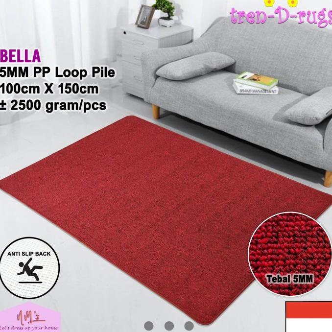 Karpet polos permadani lantai ruang tamu kamar anti slip minimalis