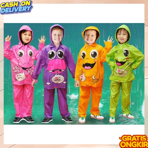 Raincoat Jas Hujan Anak Cowok Cewek Jas Hujan Anak Laki Laki Perempuan Setelan Baju Celana Motif Jas