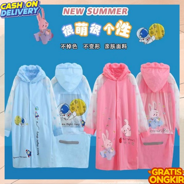 Umur 7-12 Tahun Mantel Kids Cewek Cowok Remaja Murah Jas Hujan Anak Kecil Stelan Anti Air Kuat Anti 