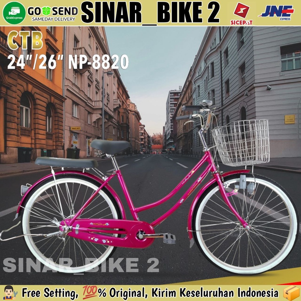Sepeda Keranjang Dewasa Ukuran 20 , 24 & 26 Inch New Phoenix Np-8820