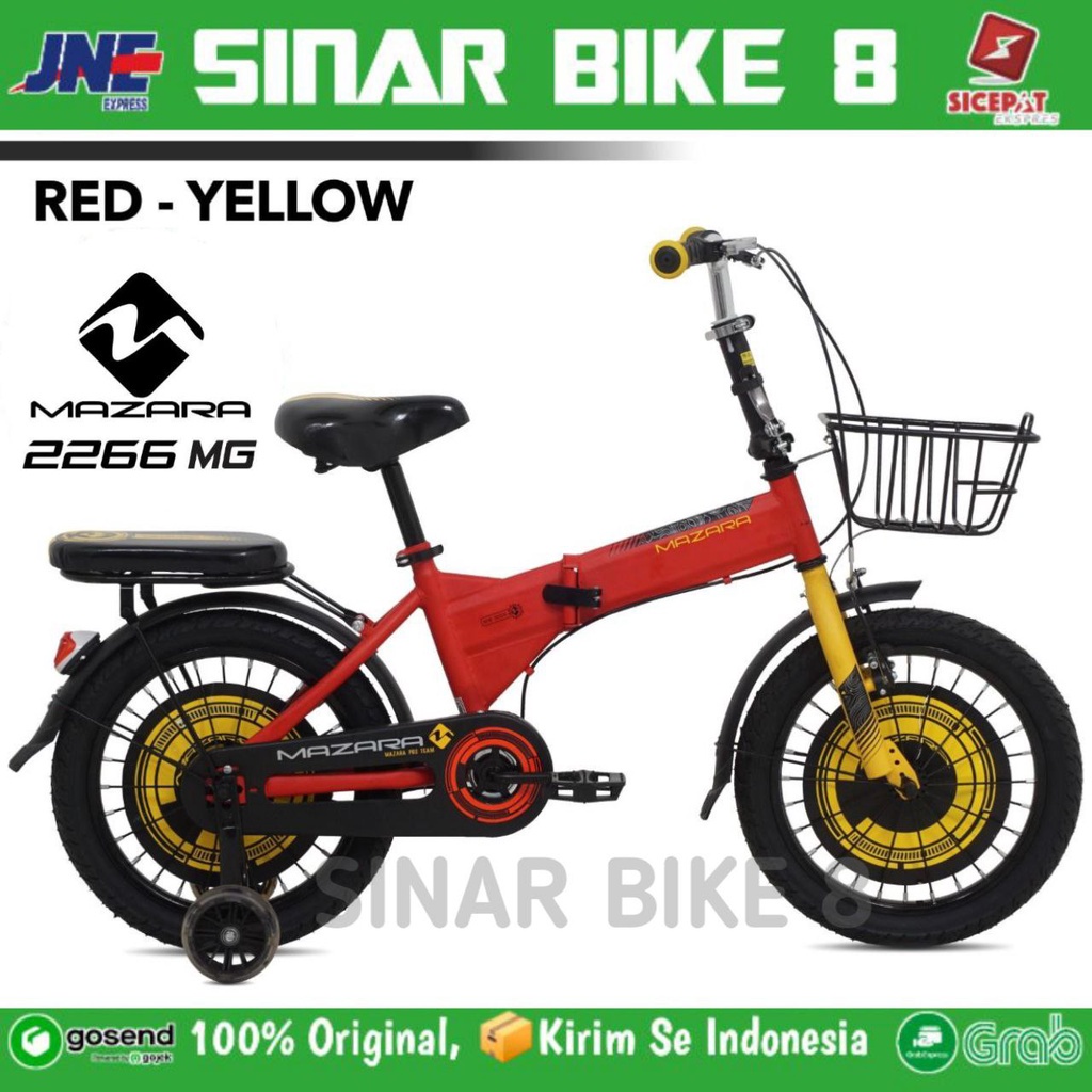 Sepeda Lipat Anak Ma Mz-2266 Mg Ukuran 16 Dan 18 Inch